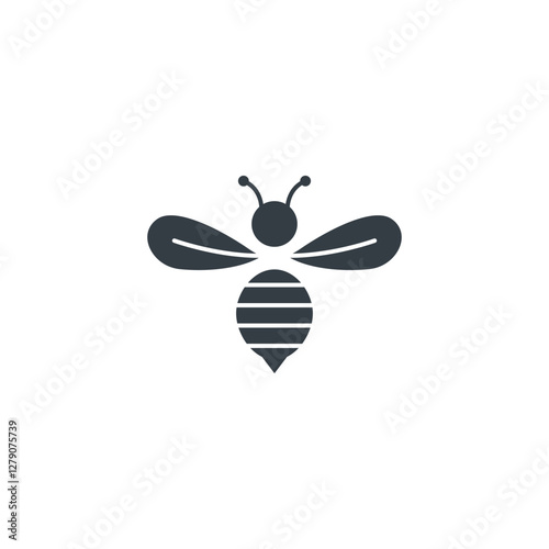 Bee icon symbol vector illustration isolated on white background