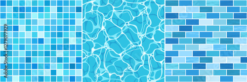 POOL TILE WATER PATTERN SET