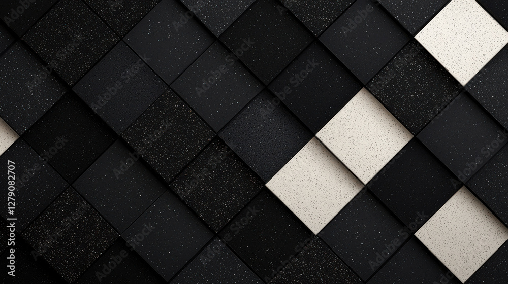 Chic black and white geometric diamond pattern design Chic black and white geometric diamond pattern design