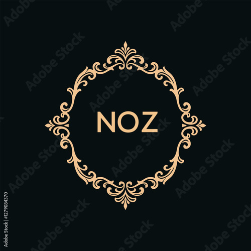NOZ Letter Initial Logo Design Template Vector Illustration