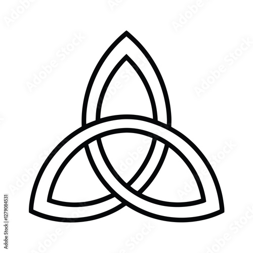 Celtic Trinity Knot Intertwined Design, Sacred Symbol, Ancient Art