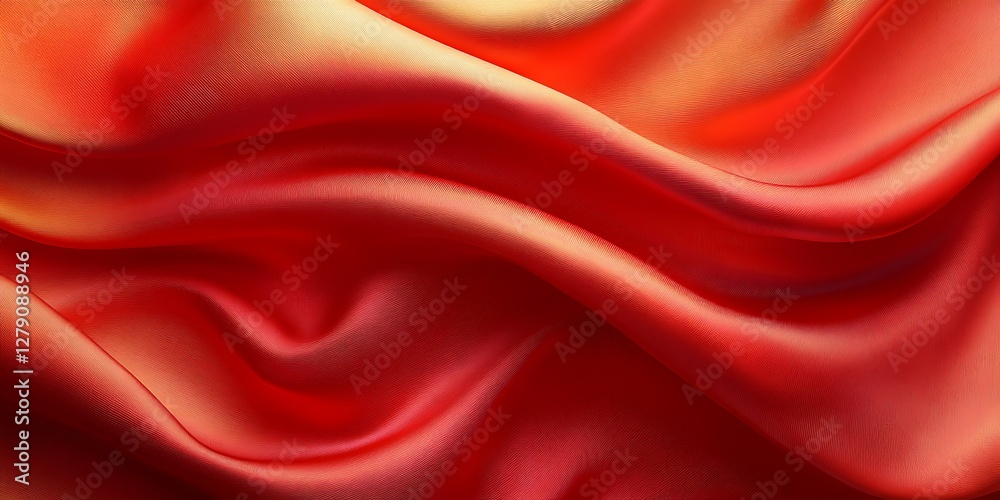 Fototapeta premium Red Silk Fabric Texture