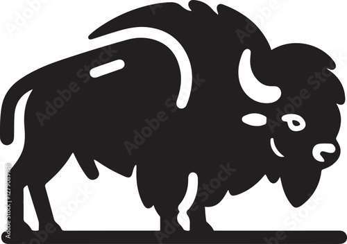 A simple Bison vector style with white background.epsPrint