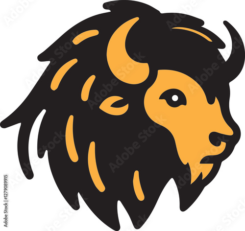 A simple Bison vector style with white background.epsPrint