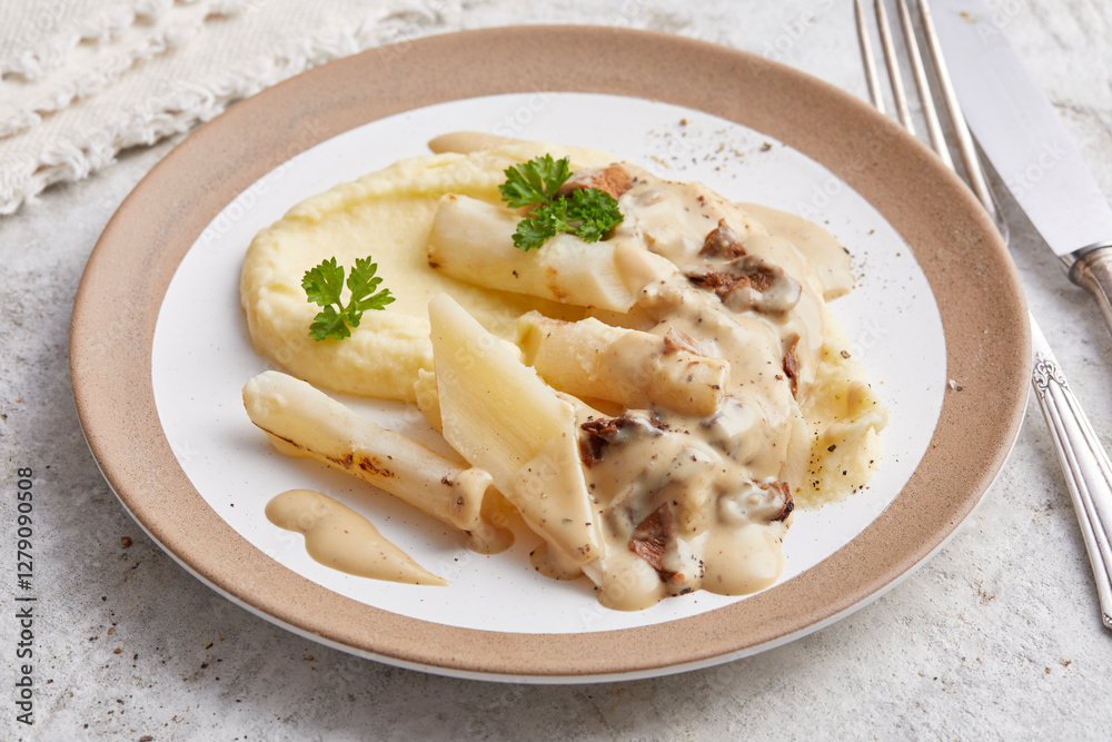 Salsify and Boiled Potatoes with Vegan Hollandaise Sauce Salsify and Boiled Potatoes with Vegan Hollandaise Sauce