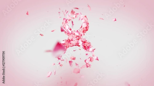 3D animation video petals. 4k International Women's Day background made of flowers. Happy women's day.