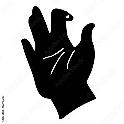 numb finger symptom of disease hand illustration silhouette black