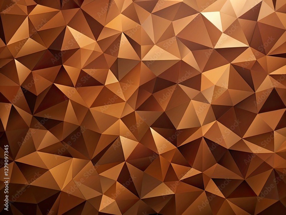 Fototapeta premium Abstract Coffee Brown Low Poly Hipster Wallpaper Background