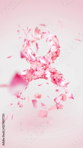 3D animation video petals. 4k International Women's Day background made of flowers. Happy women's day.