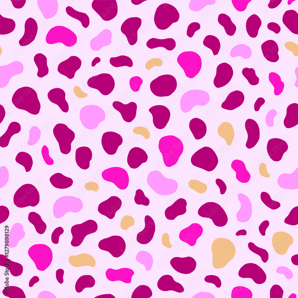 Seamless vector pattern of animals skin. Background for greeting card, website, printing on fabric, gift wrap, postcard and wallpapers. 