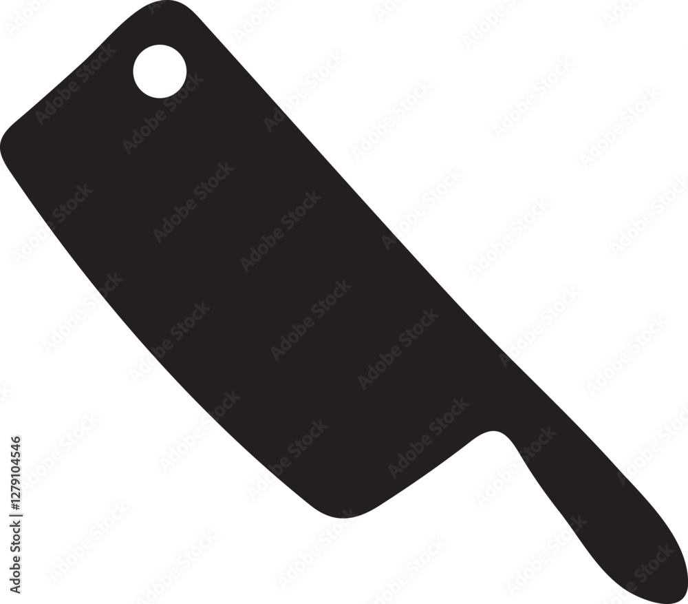 Heavy Duty Meat Cleaver Bone Chopper - Chef's Butcher Knife for Meat Cutting logo icon with black color isolated on transparent white background Heavy Duty Meat Cleaver Bone Chopper - Chef's Butcher Knife for Meat Cutting logo icon with black color isolated on transparent white background