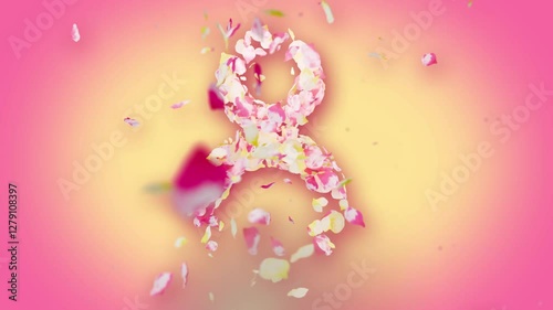 3D animation video petals. 4k International Women's Day background made of flowers. Happy women's day.