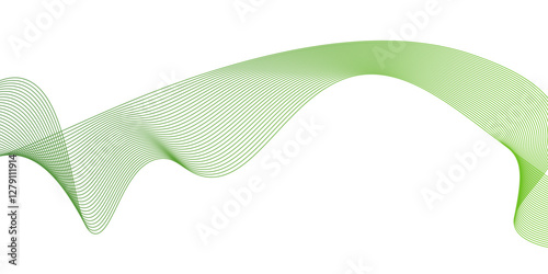 Abstract green waves background,Abstract green wavy lines,Shining green wave lines pattern for banner, wallpaper, banner, backdrop. Vector illustration of soft dynamic swoosh,