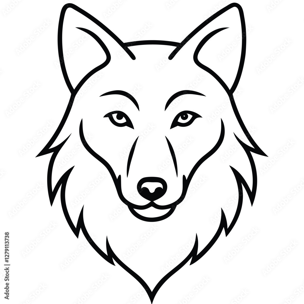 Naklejka premium vector illustration of a dog