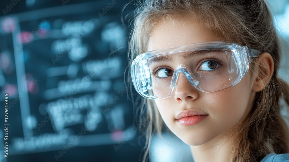 High School Girl in Dynamic Classroom Setting High School Girl in Dynamic Classroom Setting