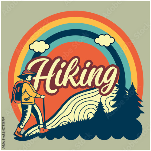 Hiking Adventure T-Shirt - Vintage Outdoor Graphic Tee