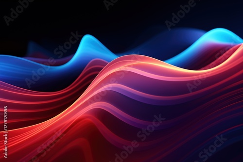 Abstract neon wavy background