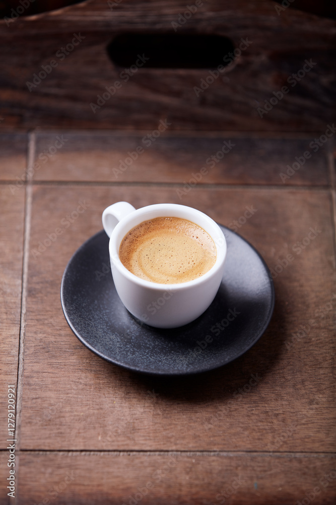 Cup of coffee on wooden background. Soft focus. Copy space. Cup of coffee on wooden background. Soft focus. Copy space.