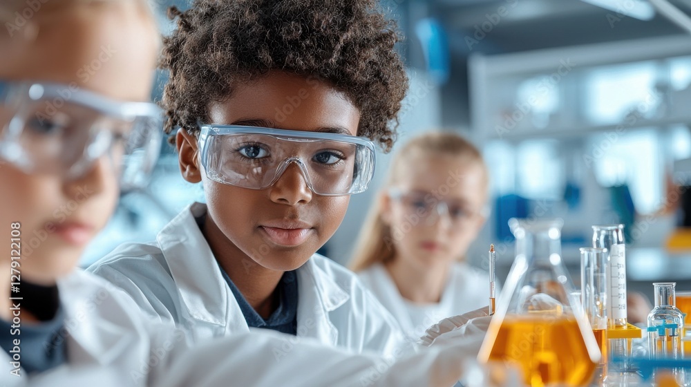 Diverse Group of Young Scientists in Laboratory Setting Diverse Group of Young Scientists in Laboratory Setting