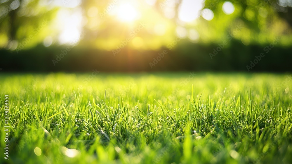 A vibrant close-up of lush grass illuminated by sunlight filtering through trees, creating a serene and natural atmosphere. A vibrant close-up of lush grass illuminated by sunlight filtering through trees, creating a serene and natural atmosphere.