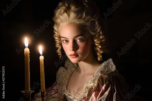 Dramatic Lighting Accentuating Noble Features