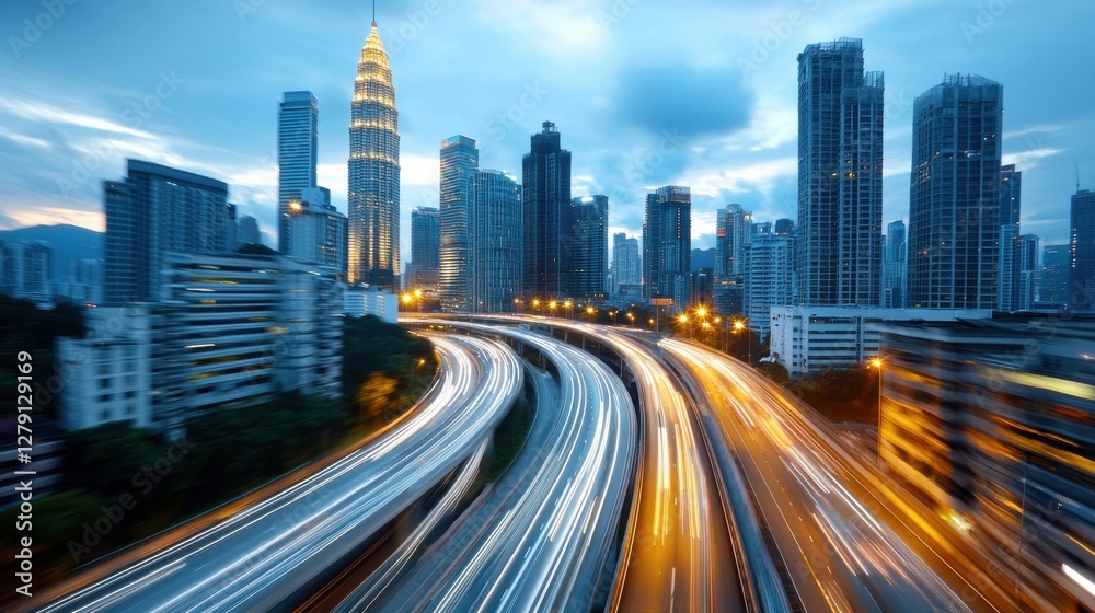 Aerial View of Kuala Lumpur's Dynamic Highway Network Aerial View of Kuala Lumpur's Dynamic Highway Network