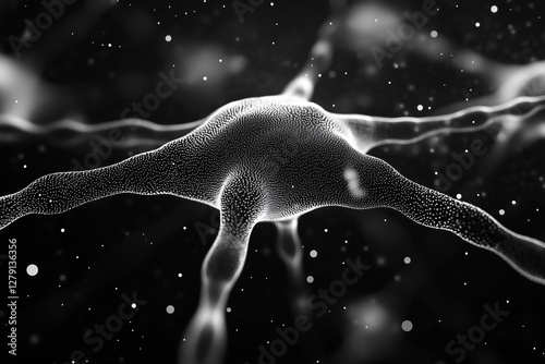 3D-rendered illustration of a brain's neural network