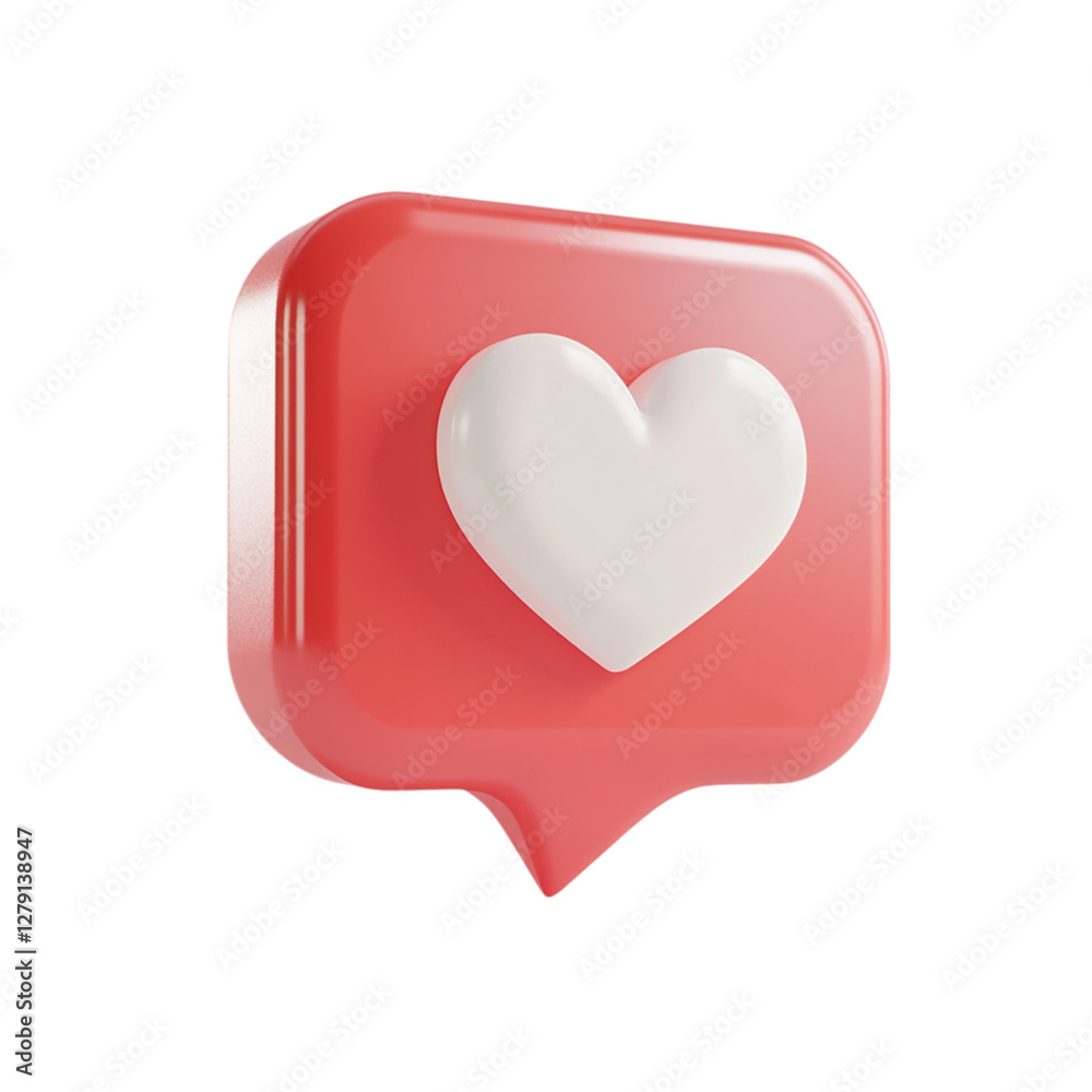 heart shaped speech bubble On White Background heart shaped speech bubble On White Background