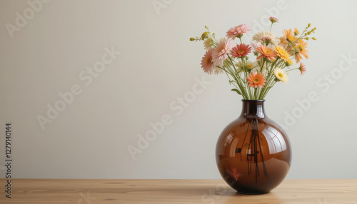 Wallpaper Mural Empty vase on a table, perfect for custom design or floral arrangement display Torontodigital.ca