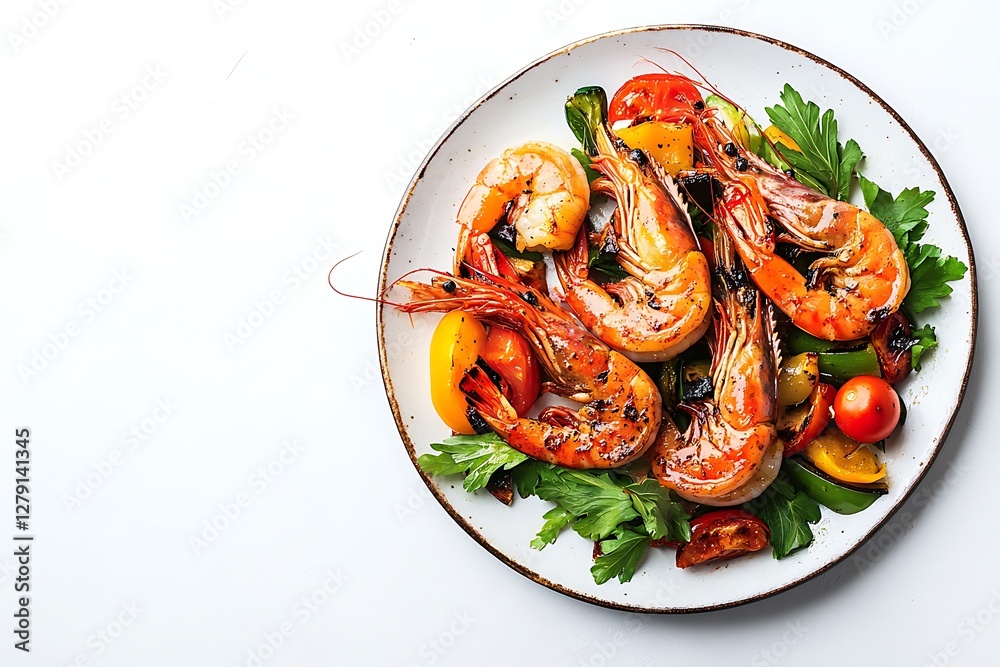 shrimps with salad shrimps with salad