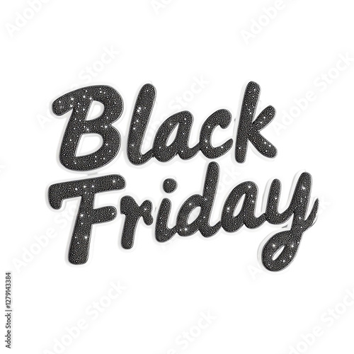 3d render of a black friday sign On White Background