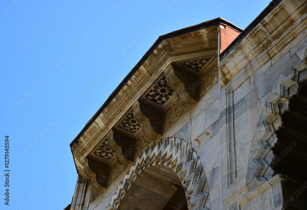 Naklejka premium Kursunlu Mosque, located in Milas, Turkey, was built in the 14th century.