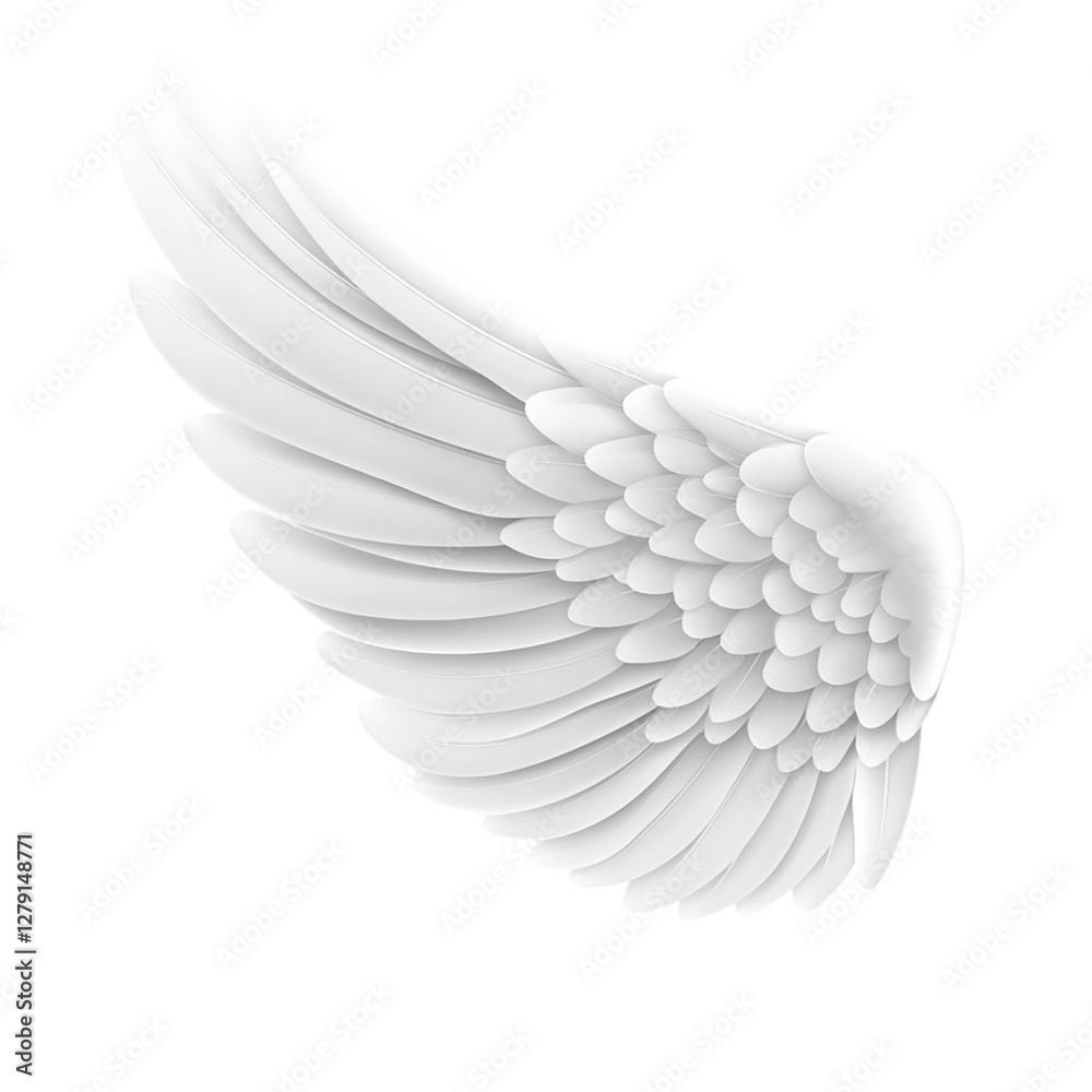 Fototapeta premium angel wings isolated On White Background