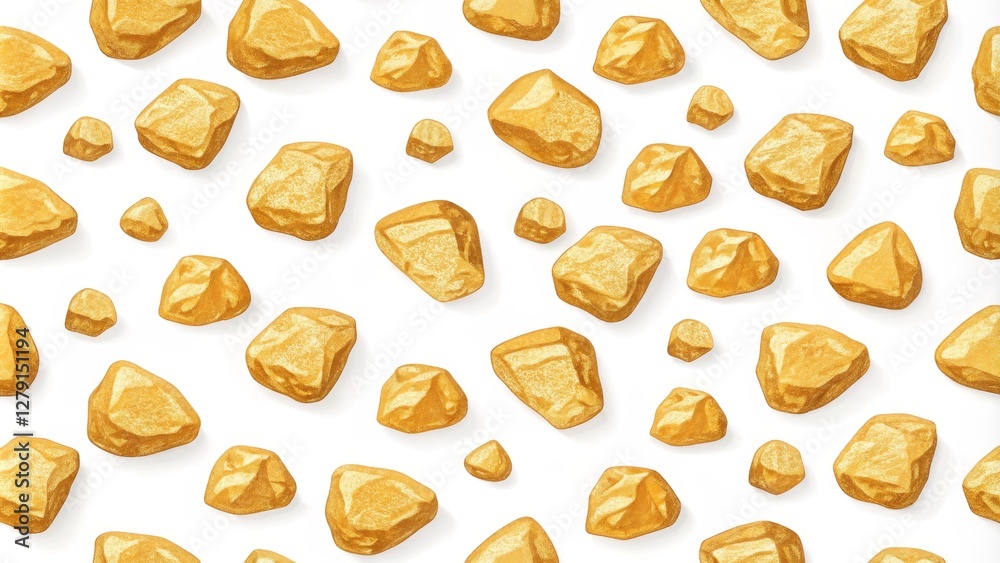 Gold Nugget Seamless Pattern Digital Illustration, Scattered Composition, Rich Texture, Precious Stones Gold, Nuggets Gold Nugget Seamless Pattern Digital Illustration, Scattered Composition, Rich Texture, Precious Stones Gold, Nuggets