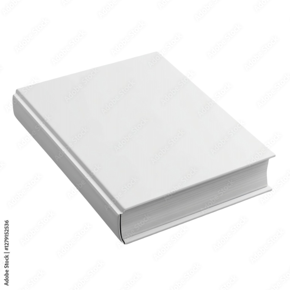 A pristine white book rests invitingly a blank canvas for stories yet untold A pristine white book rests invitingly a blank canvas for stories yet untold