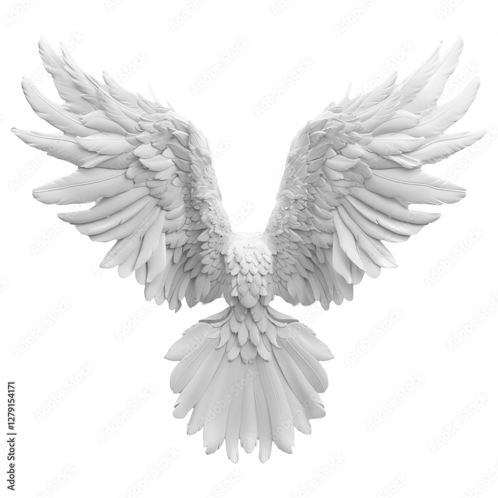 Fototapeta premium White Angel Wings Spread