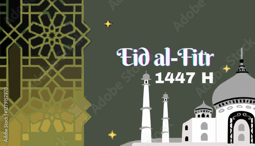 Arabic Typography Eid Mubarak Eid Al-Adha Eid Saeed , Eid Al-Fitr text Calligraphy ,