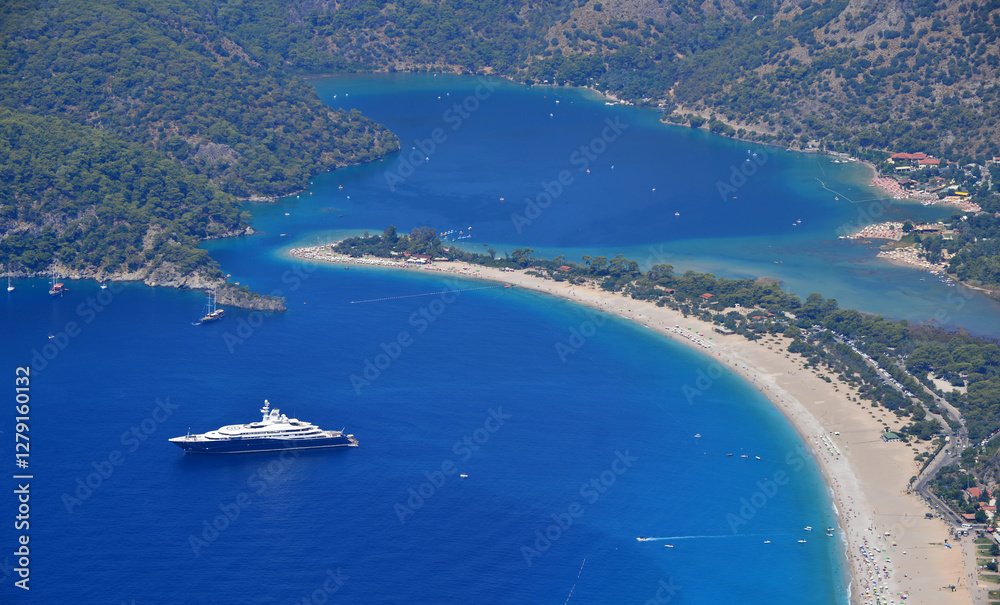 Obraz premium A view from Oludeniz in Fethiye, Turkey.