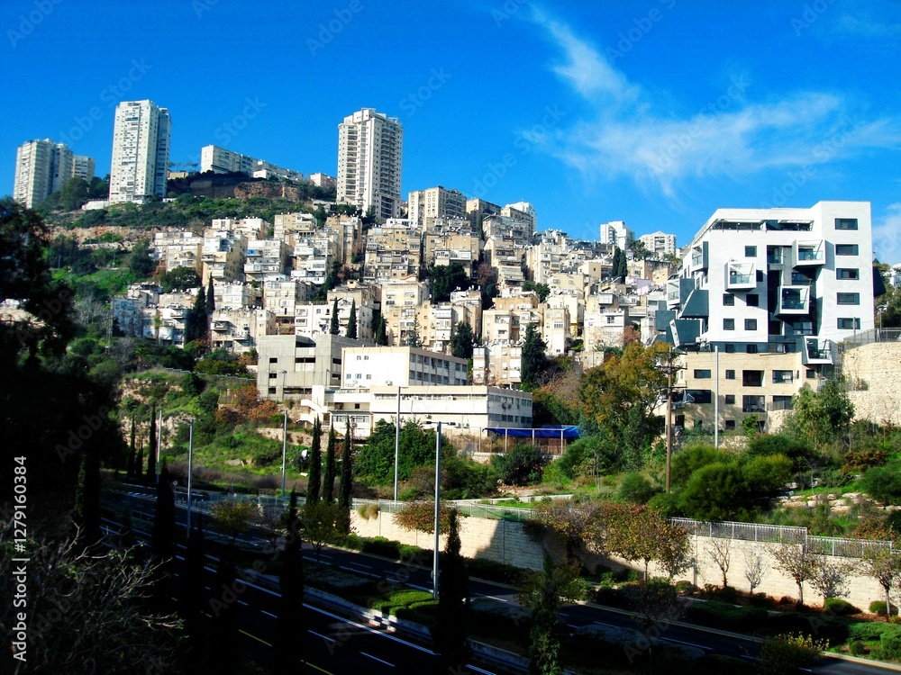 Fototapeta premium Walking tour of Haifa, Israel