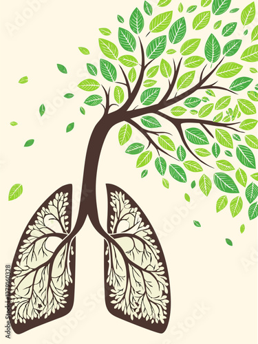 Natural Protection: Tree Lungs as a Symbol of Health and Clean Air

