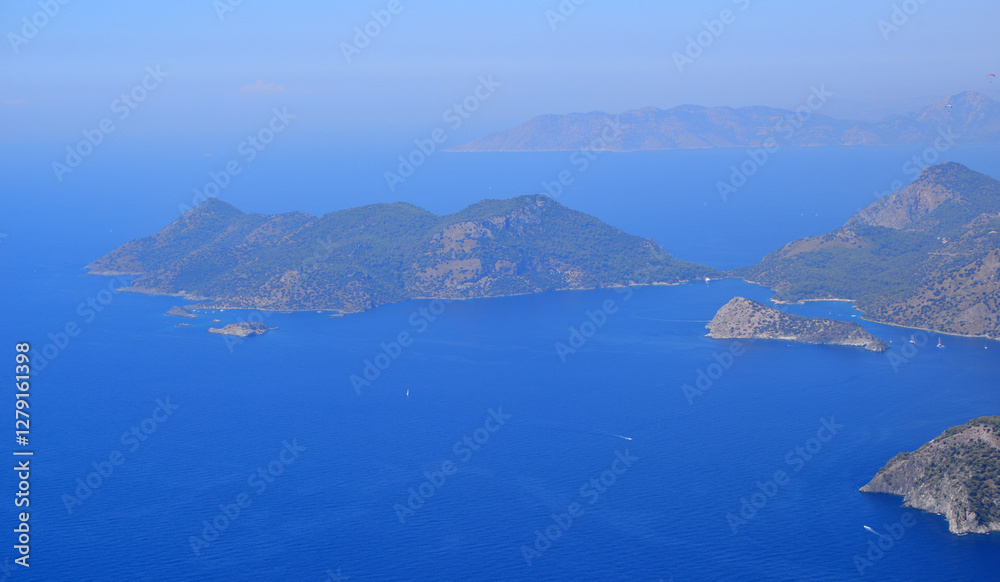 Obraz premium A view from Oludeniz in Fethiye, Turkey.