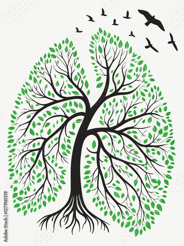 Clean Air Inside: Tree Lungs as a Metaphor for a Healthy Lifestyle
