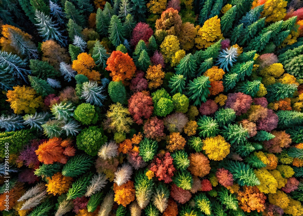 Fototapeta premium Drone Forest Simplicity - Nature's Beauty