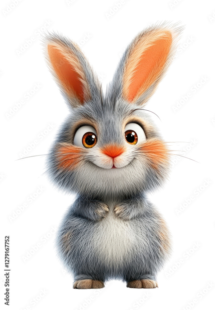Obraz premium PNG Furry rabbit illustration animal bunny.