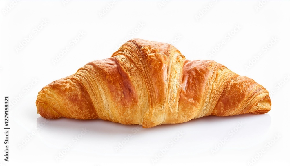 Fresh Croissant Isolated on a White Background Fresh Croissant Isolated on a White Background