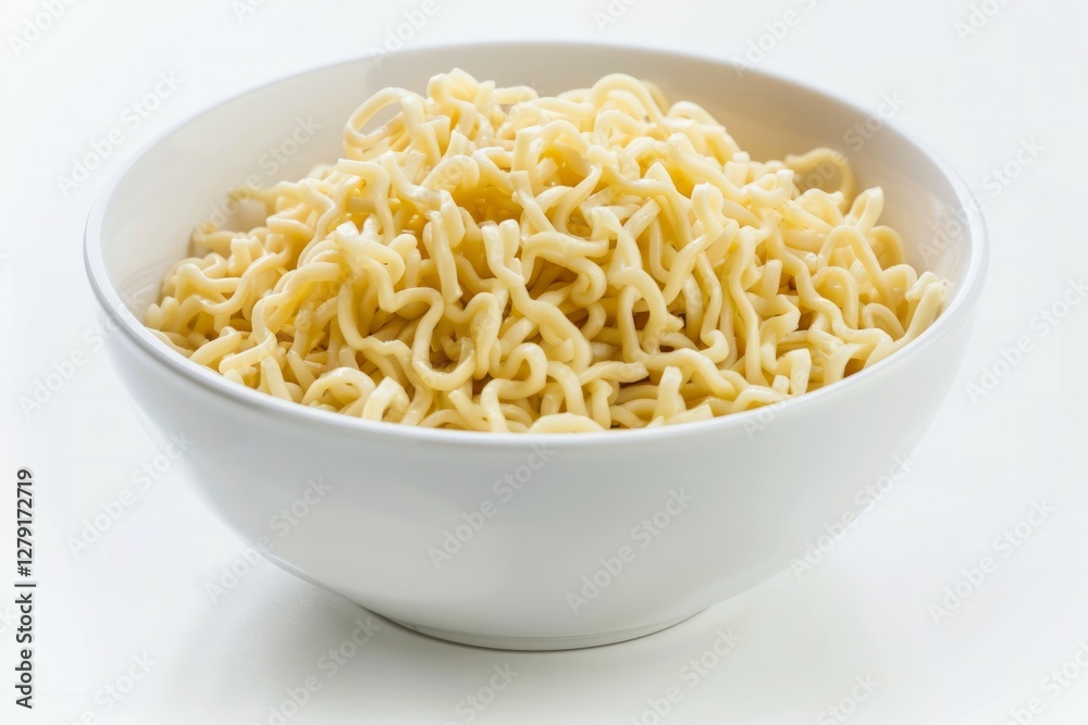 Steaming bowl of ramen with scallions on white background. Neural network AI generated. Steaming bowl of ramen with scallions on white background. Neural network AI generated.