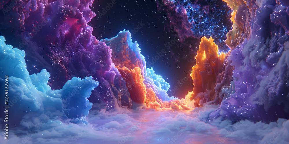 A dreamlike landscape where thoughts take physical form, illustrating the fluid nature of consciousness and imagination. A dreamlike landscape where thoughts take physical form, illustrating the fluid nature of consciousness and imagination.