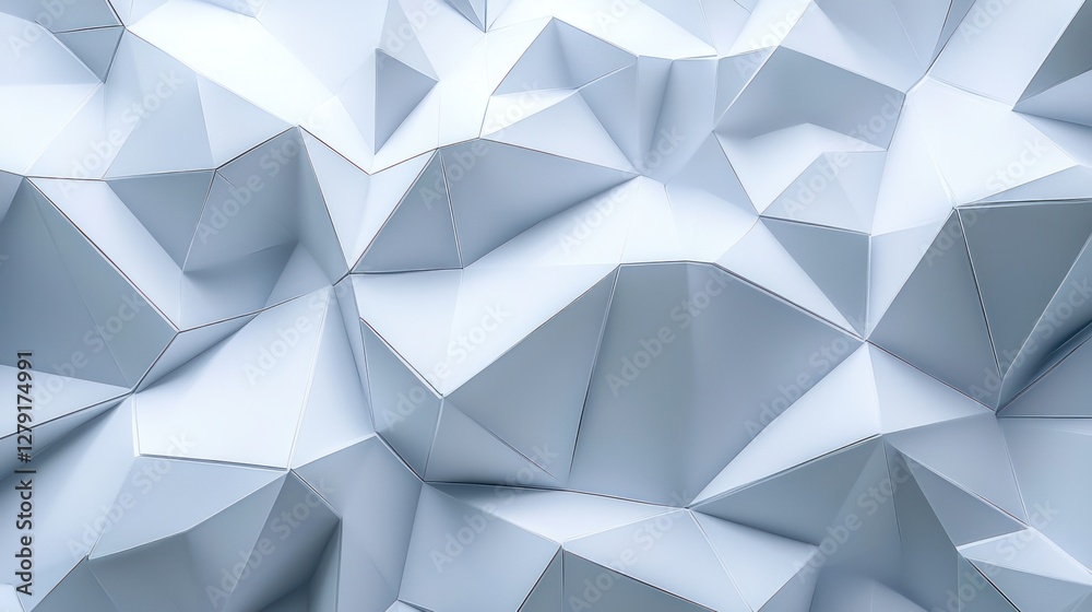 Obraz premium Abstract Geometric White Triangles Background