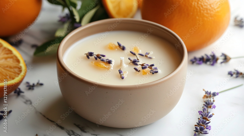 Artisan Candle with Natural Lavender and Citrus Ingredients