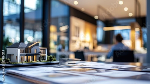 Wallpaper Mural Modern House Model in a Real Estate Office Torontodigital.ca